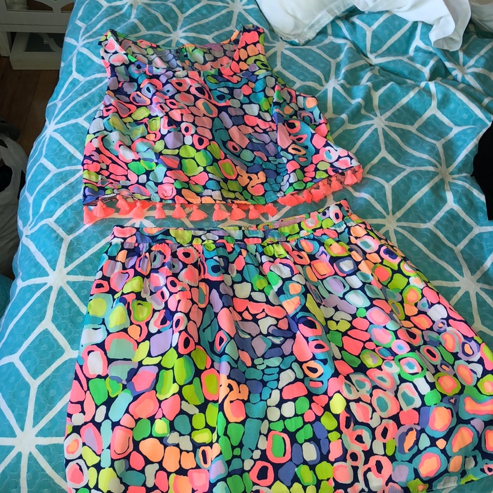 Lilly Pulitzer crop set size 0  EUC